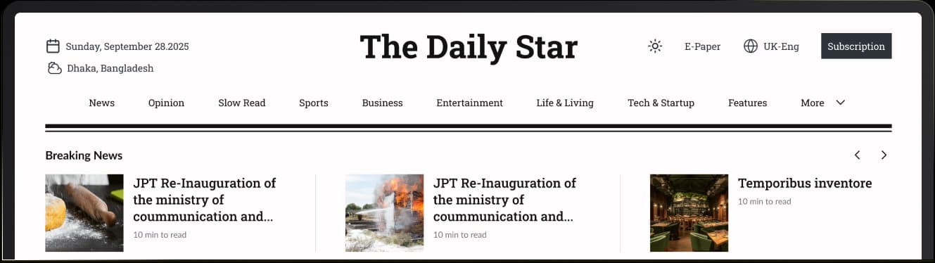 Newspaper & News Portal Website Template | Modern Responsive Template for News Publishers & Bloggers