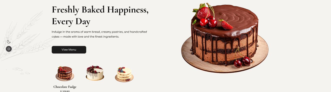 Bakery & Pastry Shop Website Template | Modern Responsive Template for Bakeries & Cake Shops