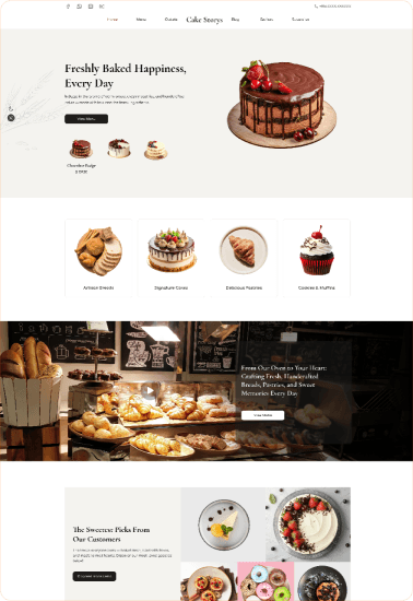 Cake Story - Artisan Bakery Template